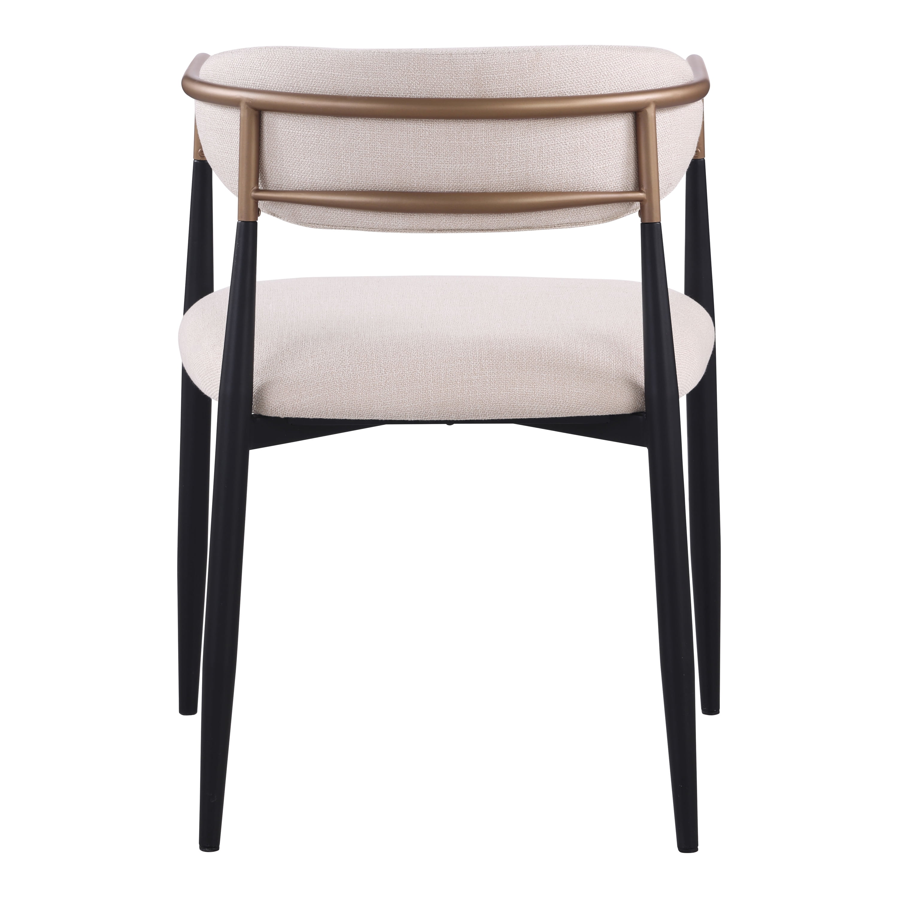 Furniture of America Stella Modern Upholstered Dining Chairs, Natural (Set of 2)