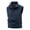 Dark Blue, variant on Men's Summer Stand up Collar Vest Casual Stylish Solid Color Sleeveless Casual Jackets Summer White