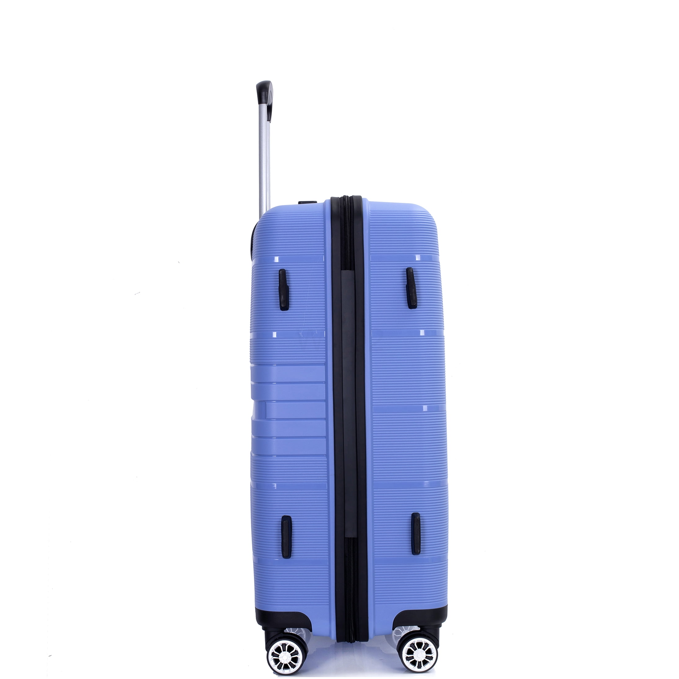 COSMOS Lightweight ABS Hardshell Luggage 3-Piece Set, TSA Lock &; 360° Spinner Wheels, Carry-On Checked Suitcases in Purplish Blue