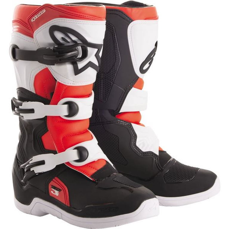 Alpinestars Tech 3S Youth MX Offroad Boots Black/White/Red  display picture 1