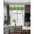 thumbnail image 3 of Spring Plants Swag Valances for Windows, Small Curtains Drapes, Modern Minimalist Leaves Lines Green Kitchen Window Curtains Over Sink Rod Pocket Window Treatment Valance for Bedroom/Bathroom 56"x36", 3 of 5