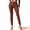 Brown, variant on Women High Waist Stretch Legging Faux Leather Pants Small Hot Pink