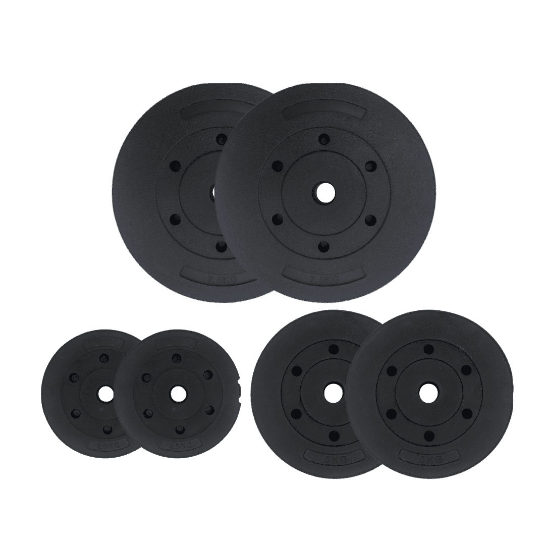 HAJEX Standard PVC Weight Plates Set 1 inch 66LB Set 5.5LB 11LB 16.5LB Walmart