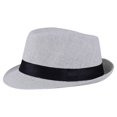 thumbnail image 2 of Classic Sun Hats for Men Women, UV Protection Wide Brim Fedora Hat with Black Band, Breathable Lightweight Trilby Cap for Outdoor Summer, 2 of 2