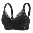 thumbnail image 2 of LIHOFIO Womens Sports Bras Solid Color Plus Size Front Hook Wireless Breathable Adjustable Bra, 2 of 5