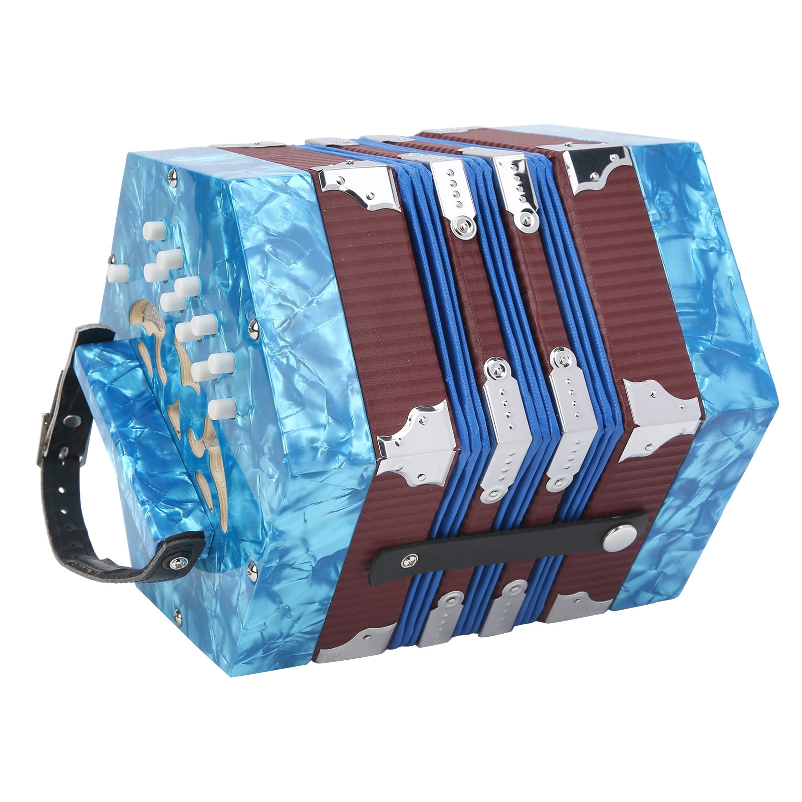 Concertina Instrument, Portable 7.1 X 6.7 X 6.7Inch Concertina