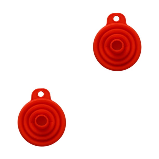 Toystoory Embudo plegable para verter y transferir sin esfuerzo, resistente a las manchas y de alta calidad. rojo 2Conjunto