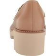 thumbnail image 4 of Naturalizer Womens Desi Chain Detail Platform Lug Sole Heeled Loafer Taupe Leather 10M, 4 of 6