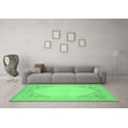 thumbnail image 3 of Ahgly Company Machine Washable Indoor Square Oriental Emerald Green Modern Area Rugs, 5' Square, 3 of 4