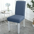 thumbnail image 2 of Sumhomie Stretch Embossed Dining Short Chair Slipcover, Blue, 2 of 3