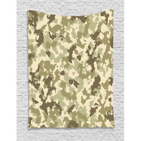 Camo Tapestry Old Fashioned Camouflage Pattern Classical Jungle