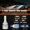 thumbnail image 3 of For Chevy Malibu 2013-2015 9005 H7 High+Low Beam LED Headlight Bulbs 4Pcs Bright White, 3 of 11