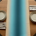 thumbnail image 5 of Table Runners 60 Inches Long Dress Scarves, Turquoise Yellow Ombre Farmhouse Kitchen/Dining Table Runner, Small Coffee Tablerunners, Farmhouse Modern Gradient Art 13x60 Inch, 5 of 9