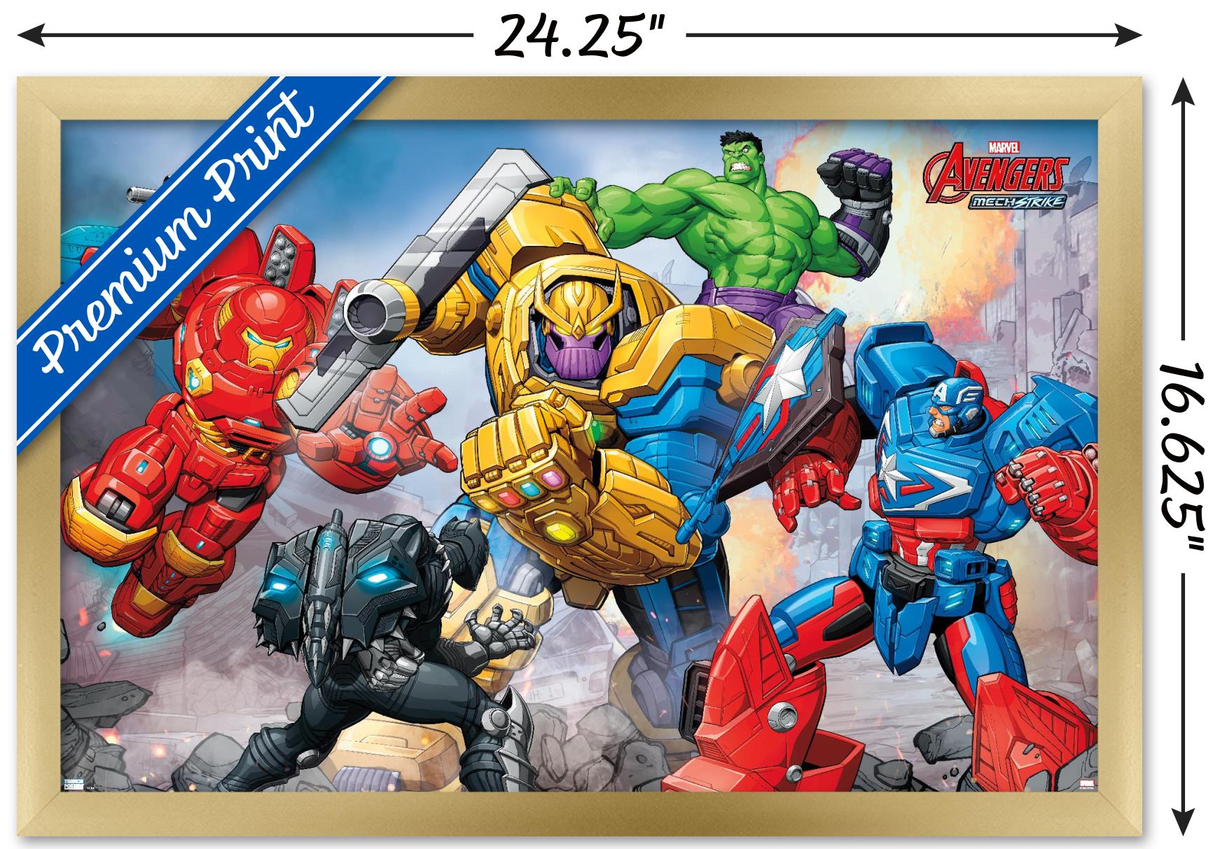 Marvel Avengers: Mechstrike - Battle Wall Poster, 14.725" x 22.375", Framed