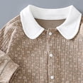 thumbnail image 4 of 0-3 Months Newborn Bodysuit Baby Romper Spring Fall Long Sleeve Cotton Crawling Outfit Bodysuit Warm Home Wear Khaki Baby Gift, 4 of 4