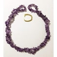 thumbnail image 3 of LTC Designs Convertible Genuine Amethyst 32" Stone Chip Necklace with Shortener Included to make 16" Chokers for Women, and Men, 3 of 7