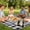 Black, variant on Extra Large Waterproof Picnic Blanket 78.74 Inch, Foldable Cute Beach Outdoor Camping Mat, Gingham Checkered Picnic Mat for Park Lawn Grass Ground Travel Essential Concert Must Have