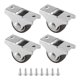 thumbnail image 3 of 4 piezas Mini Ruedas para muebles Ruedas fijas pequeñas de 25 mm Ruedas móviles direccionales Ruedas móviles para muebles, 3 of 5