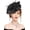 Black, variant on Fascinator Tea Party Hat - Veil Mesh Derby Kentucky Hat for Women Cocktail Wedding