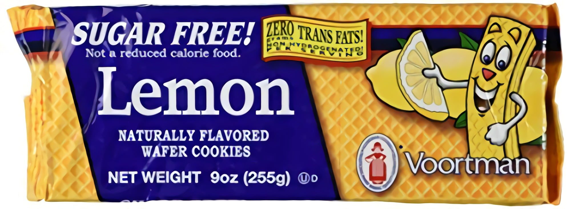 Voortman, Sugar Free, Lemon Wafers, 9oz Bag (Pack of 4)