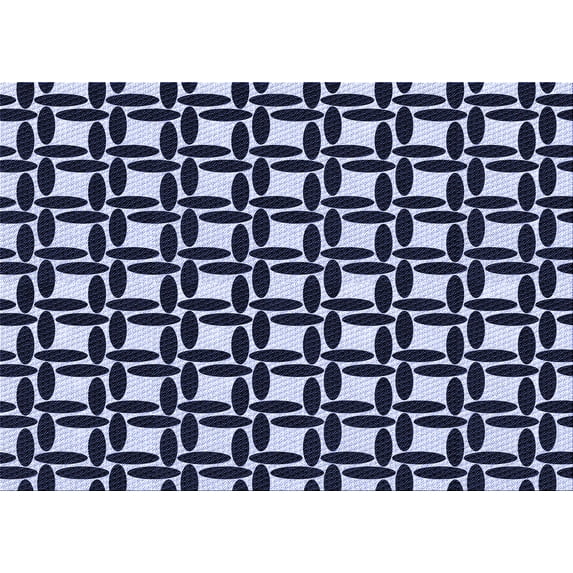 Ahgly Company Machine Washable Indoor Rectangle Transitional Night Blue Area Rugs, 7' x 10'