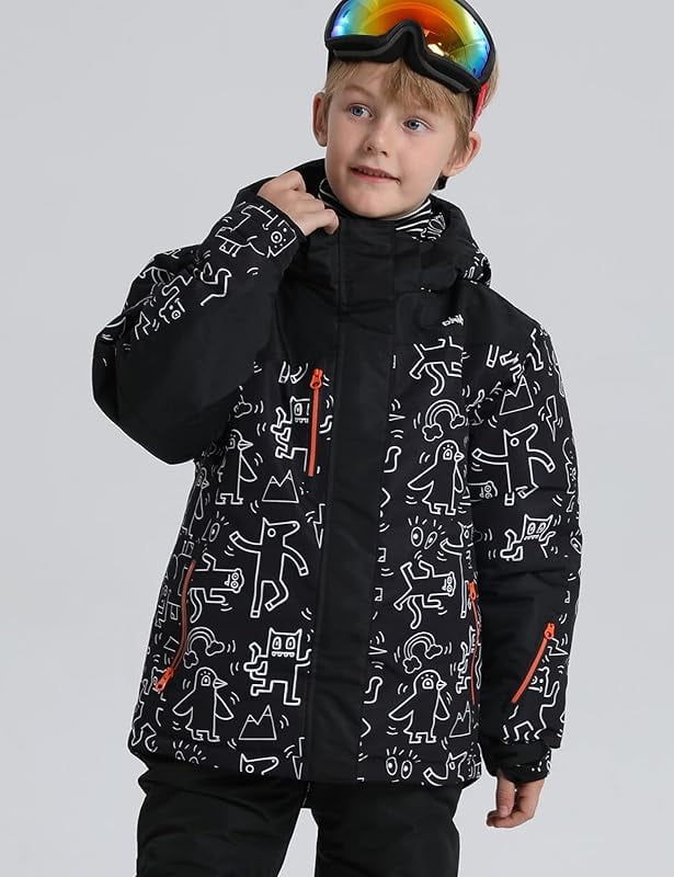 Phibee big boy's waterproof breathable snowboard ski jacket hot sale