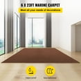 thumbnail image 2 of VEVOR Brand Boat Carpet 6x23' Indoor Outdoor Marine Carpet Rug - Size Optional - 32 oz. Waterproof Patio Anti-slide Rug, Dark Brown, 2 of 8