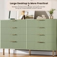 thumbnail image 6 of Green 8 Drawer Dresser for Bedroom, Fluted Dresser with Large Drawers and Sturdy Gold Legs Support, Dressers & Chests of Drawers for Bedroom, Living Room, Kids' Room, 6 of 8