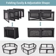 thumbnail image 4 of Doradotey Baby Playpen Foldable and Adjustable, Large Play Yard for Toddlers, 71x79in Black, 4 of 7