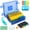 Blue, variant on Monthly Pill Organizer 2 Times a Days, CTMAST Medicine Organizer Box with Portable Hard Shell and Pill Cutter, 31 Day Pill Box with Monthly and Weekly Sticker