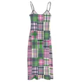 thumbnail image 5 of Summer Plaid Pink Madras Patchwork Sleeveless Dress dresses for womens 2025 Clothing Dress, 5 of 6