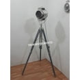 thumbnail image 2 of Designers Searchlight & Grey Tripod Stand Wood Shiny Chrome, 2 of 6