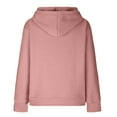 thumbnail image 5 of Sweats à Capuche pour Femmes à la Mode Femmes à Manches Longues Col Rond Femmes Sweat-Shirts à Capuche Tops Blouse en Vrac Cordon de Serrage Poche Sweat à Capuche, 5 of 5