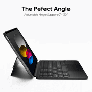 Pekarejue Detachable Keyboard Case Compatible with iPad 11th 2025 (A16) & iPad 10th Generation 2022: Wireless Magnetic, Slim, Shockproof Cover with Trackpad, RGB Backlit, Stand Detach, Removable