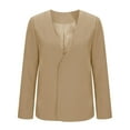 thumbnail image 4 of Abomasnow Womens Blazers for Work Casual Long Sleeve Shrugs Cardigan Blazer V Neck Open Front Jackets Suits, 4 of 6