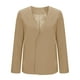 thumbnail image 4 of Blazer de moda para mujer, blusas de color liso, manga larga, cuello en V, chaqueta de traje informal, blusa de poliéster para mujer, 4 of 6