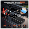 thumbnail image 2 of Arrancador De Batería Portátil Para Coche 8 Cilindros 5000a Belug, Negro, 2 of 5