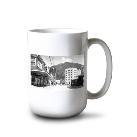 

15 fl oz Ceramic Mug Mission Street in the center of Ketchikan Alaska Photograph Dishwasher & Microwave Safe