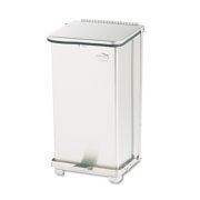 Rubbermaid Commercial Defenders Biohazard Step Can, Square, Steel, 12gal, Stainless Steel by RUBBERMAID COMMERCIAL PROD.