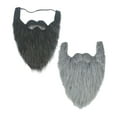 thumbnail image 3 of 2 piezas de bigotes postizos largos y divertidos para disfraz de cosplay gris negro, 3 of 9