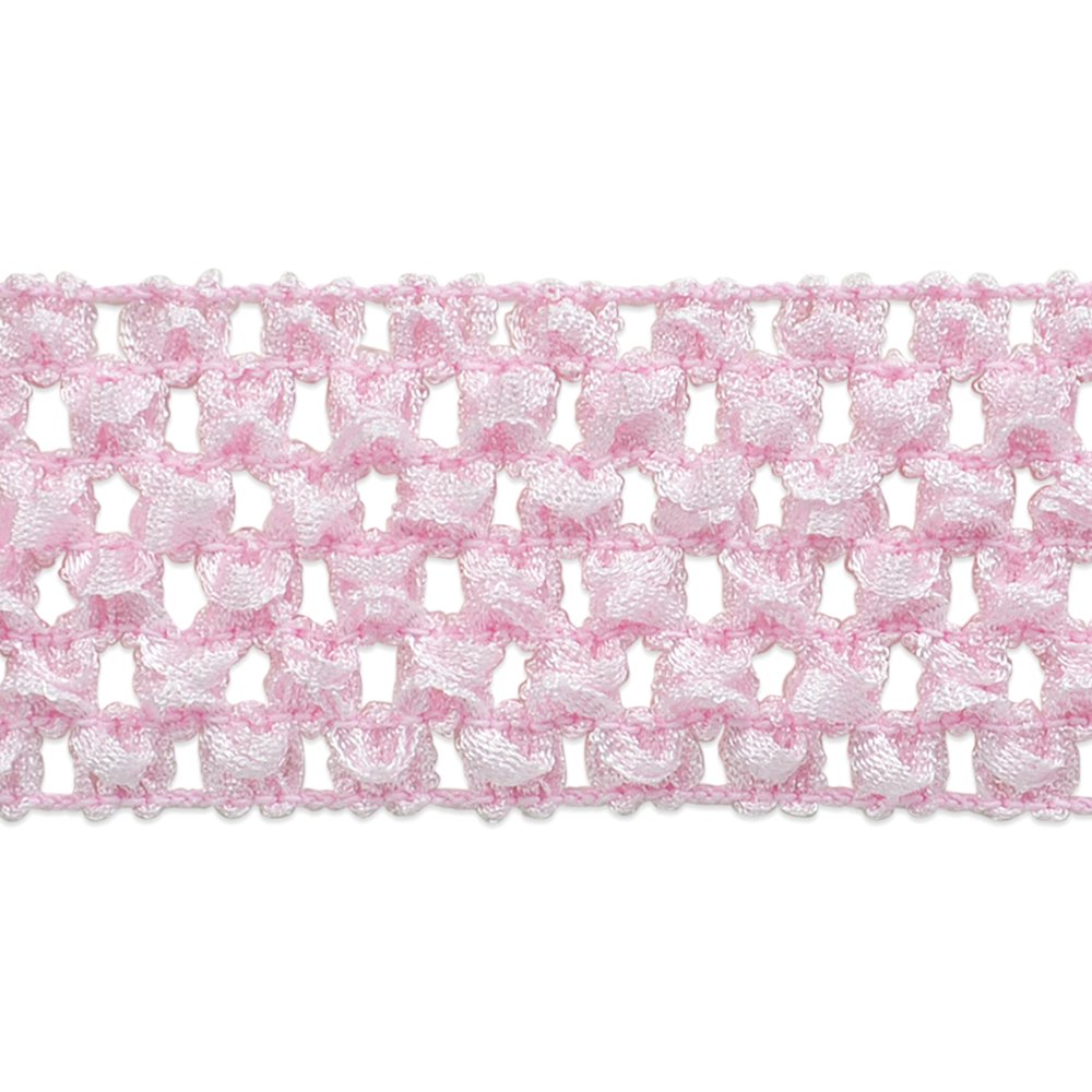 Crochet Headband Stretch Trim 1 3/4" X 20yd Pink