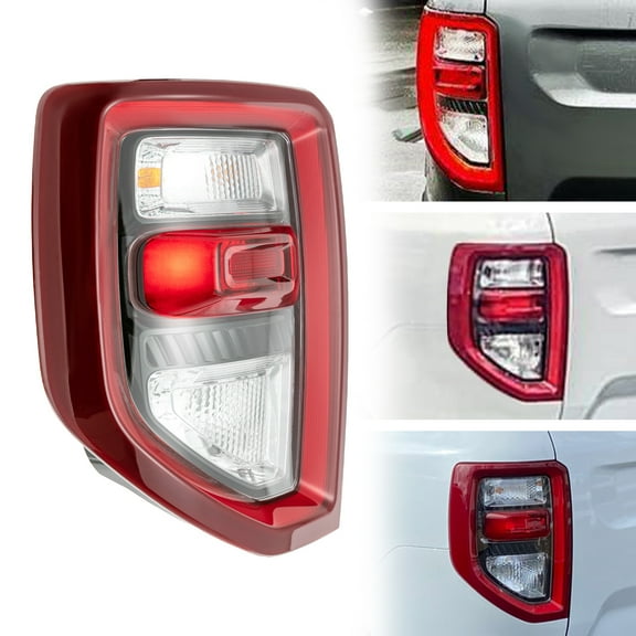 OEM Tail Light for 2021-2023 Ford Bronco Sport, Driver Side, LED Reverse, Parking, Brake, Turn Signal, Red Lens, Direct Replacement