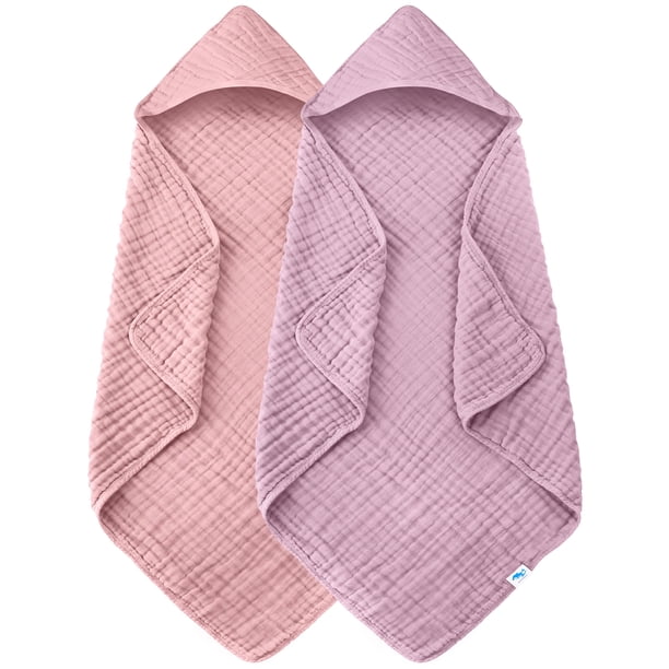 Toallas con capucha para bebé SWEET DOLPHIN, 2 unidades, 81 x 81 cm, algodón