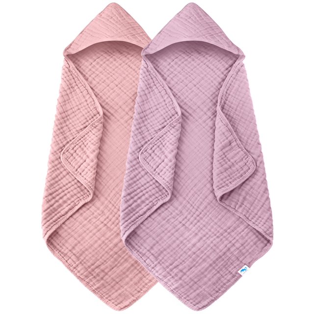 Toallas con capucha para bebé SWEET DOLPHIN, 2 unidades, 81 x 81 cm, algodón