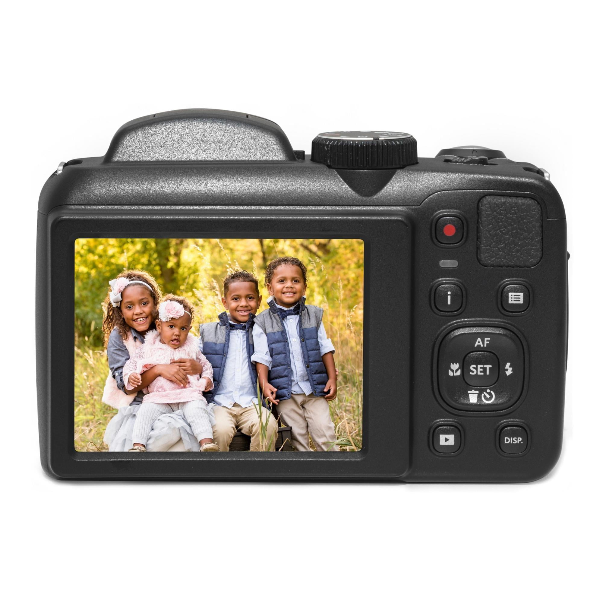 Kodak PIXPRO AZ255 Point Shoot Camera, 16MP, 25x Zoom, Black