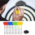 thumbnail image 2 of Safe Darts 12Pieces 14g Darts Set Soft Plastic Tip Plastic Barrels Iron Nickel Plated Shaft Plastic Flight with 100 Tips, 2 of 9