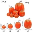 thumbnail image 3 of Pumpkin Decor,7 Pcs Assorted Plastic Pumpkins For Decorating - Artificial Foam Pumpkins For Fall Decor,Thanksgiving,Halloween,Wedding & Party,Diy Craft Fake Pumpkin For Table Centerpiece(Gold), 3 of 5