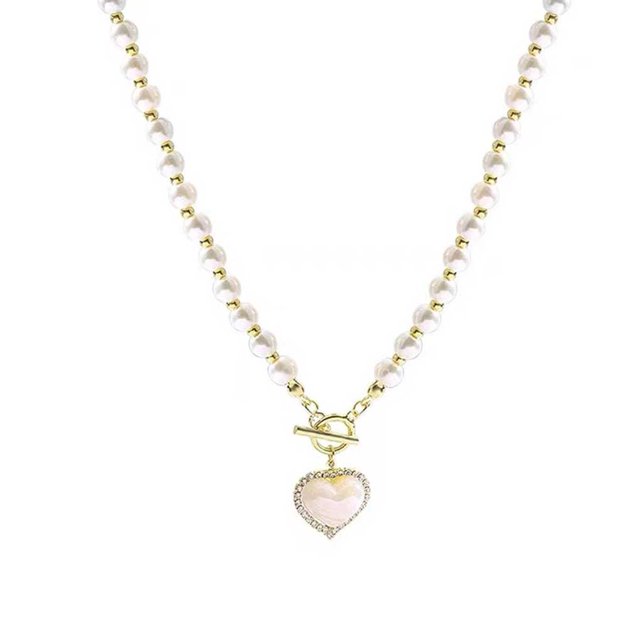 Jumpingount Collar con colgante de corazón para mujer, cadenas de clavícula, decoración geométrica para el cuello, joyería ajustable para mujer, Ropa, zapatos y accesorios Miscelánea Jumpingount AP015291-00