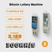 NerdMiner V2 300KH Nerdminer Dongle USB 3W Bitcoin Solo Lottery Miner Win BTC Miner with Low Power Consumption WiFi Connection USB-A Power