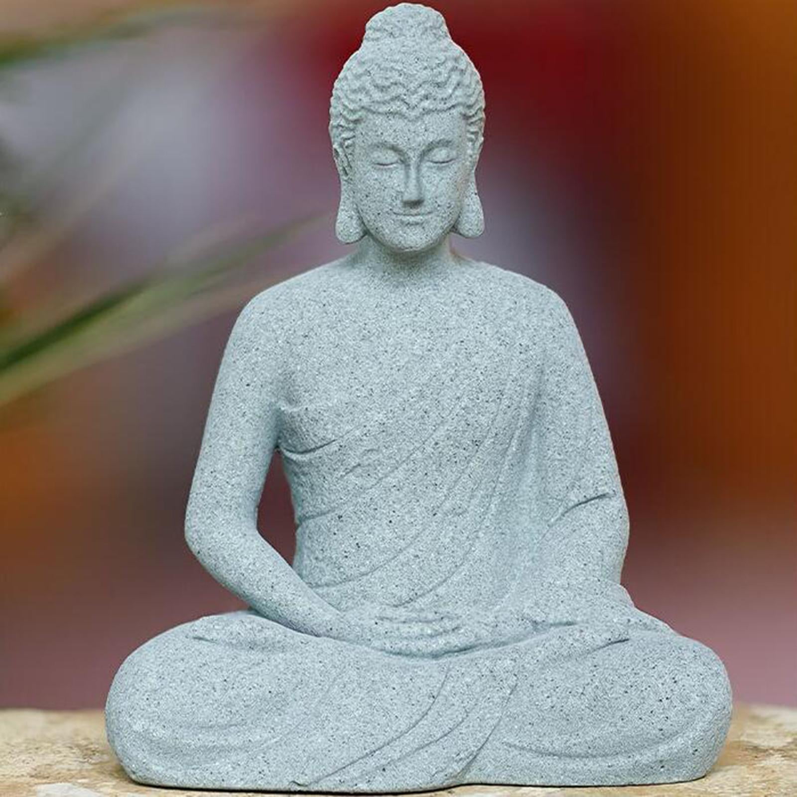 Resin Fish Tank Buddha Sitting Statue Indoor Decoration for Yoga Room , and